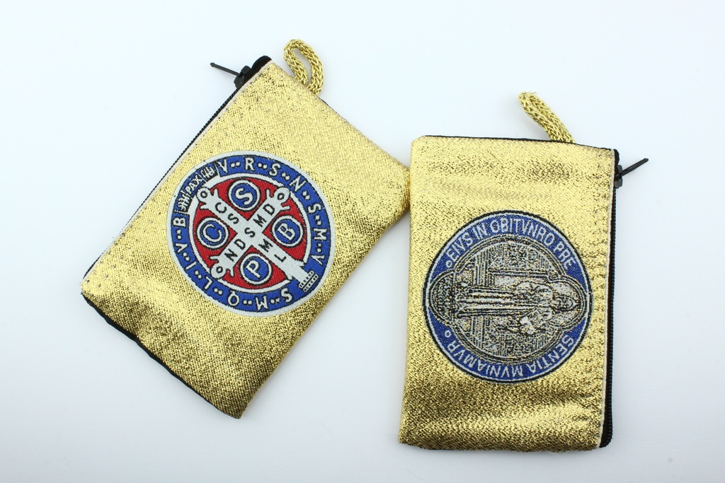 Etui geweven stof Benedictus (110x75mm)