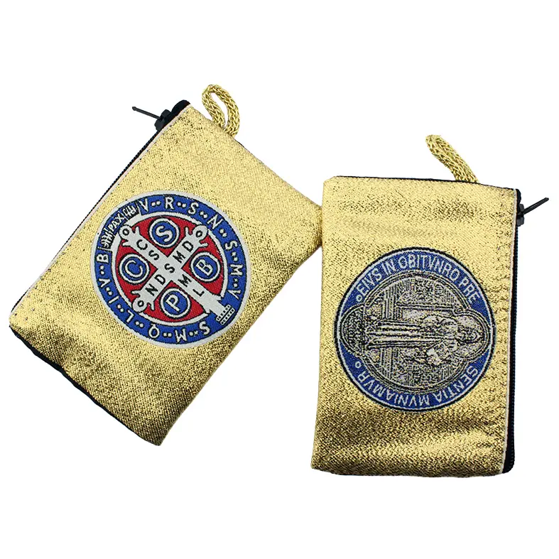 Etui geweven stof Benedictus (110x75mm)