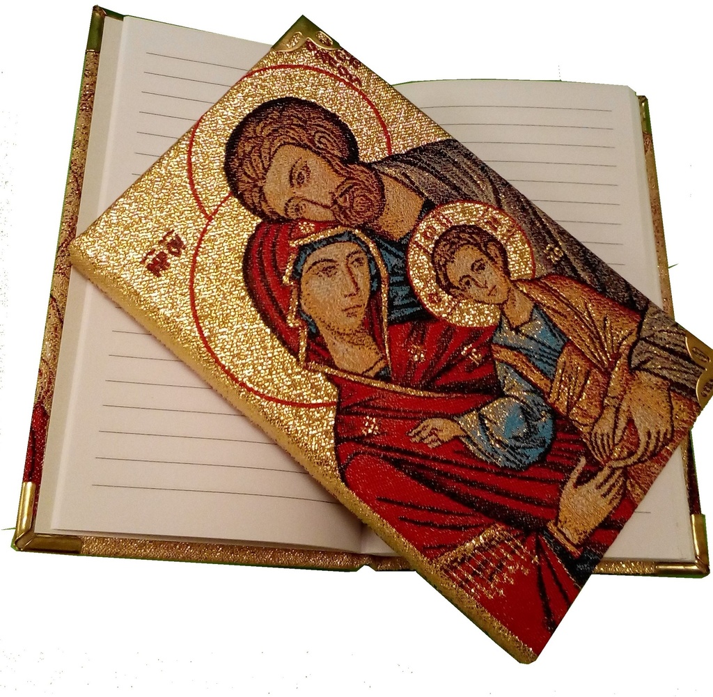 Notebook textile - Icon /Our Lady Hodigitria+Holy Family