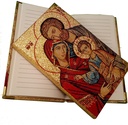 Cahier textile - Icône Vierge Hodigitria/Ste Famille