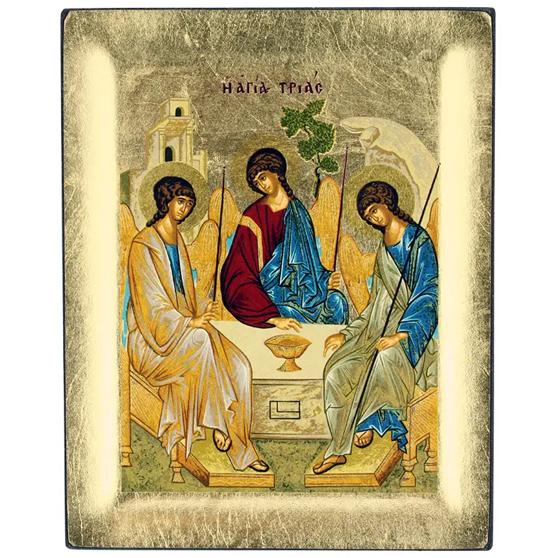 Icône sériegraphie/bord - Ste Trinité Roublev (100x125mm)