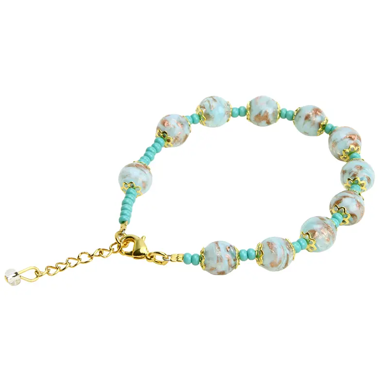 Bracelet - Venizian Mosaïc - turquoise (Ø8mm)