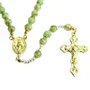 Rosary - Venizian Mosaïc in box - green (⌀9mm)