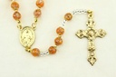 Rosary - Venizian Mosaïc in box - orange (⌀9mm)