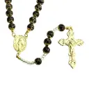 Rosary - Venizian Mosaïc in box - black (⌀9mm)