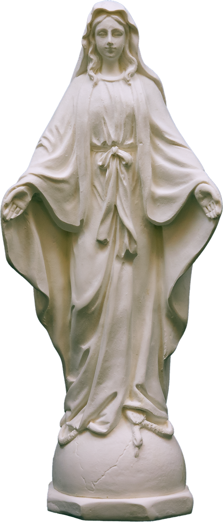 Beeld OLV Wonderbare - kunsthars/wit - 15cm