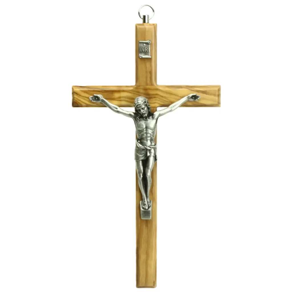 Wandkreuz ohne Korper - Olivenholz - 20cm