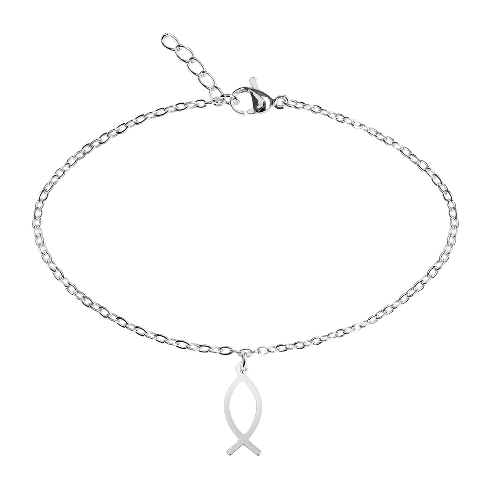 Bracelet argenté - "Bless you- Collection"  - Ichtus