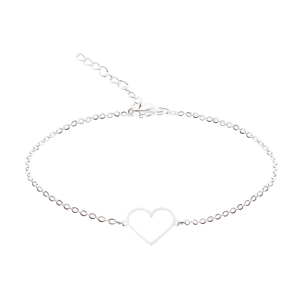 Armband vesilbert - "Classic- Collection"  - Herz