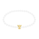 Bracelet nacre - "New Wonderful Moments"- Collection"  - Ange plaqué-or