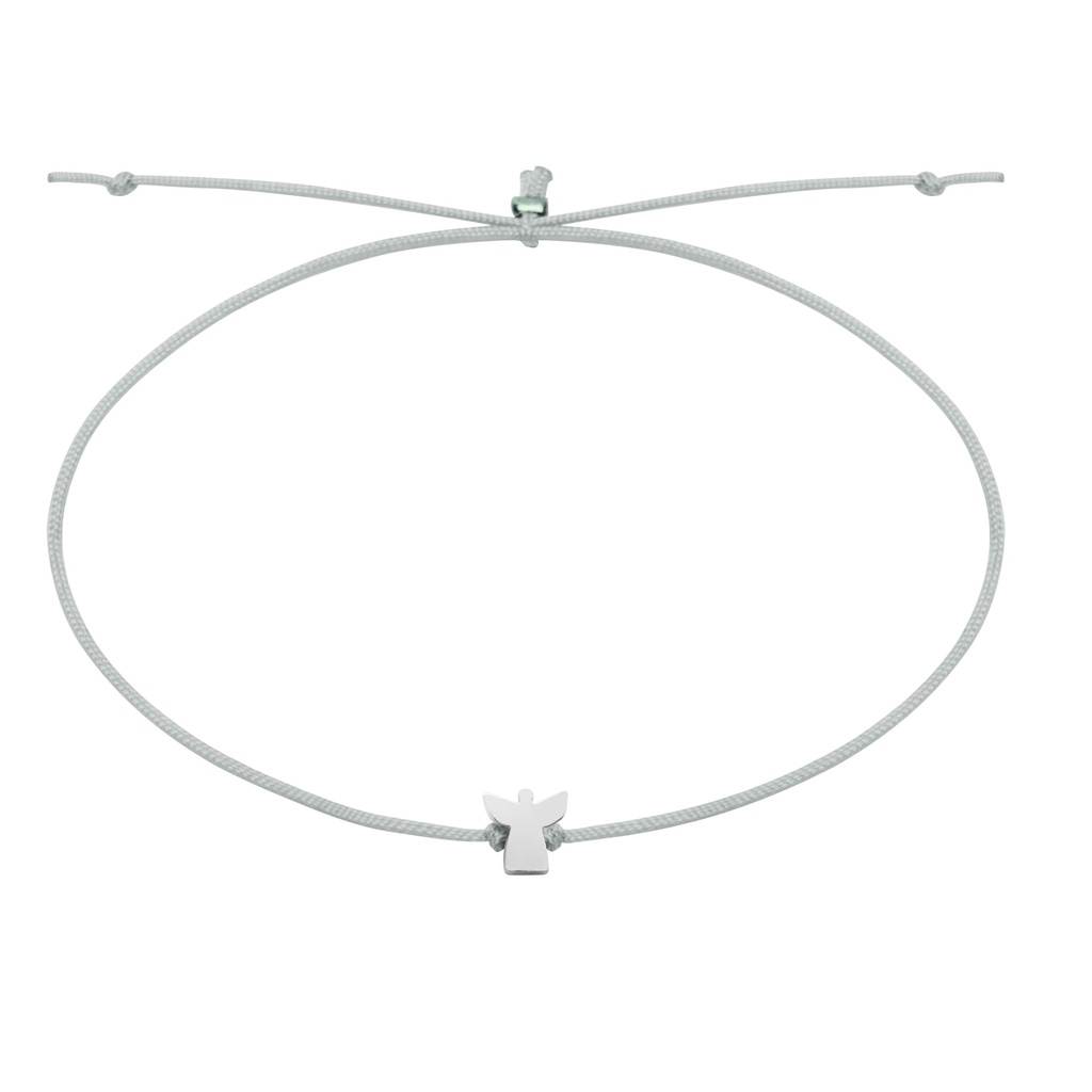 Armbandje/koordje - "Good wishes"- Collection"  - Engel verzilverd