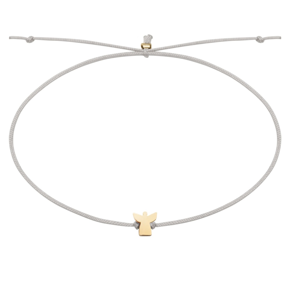 Armbandje/koordje - "Good wishes"- Collection"  - Engel plaque goud