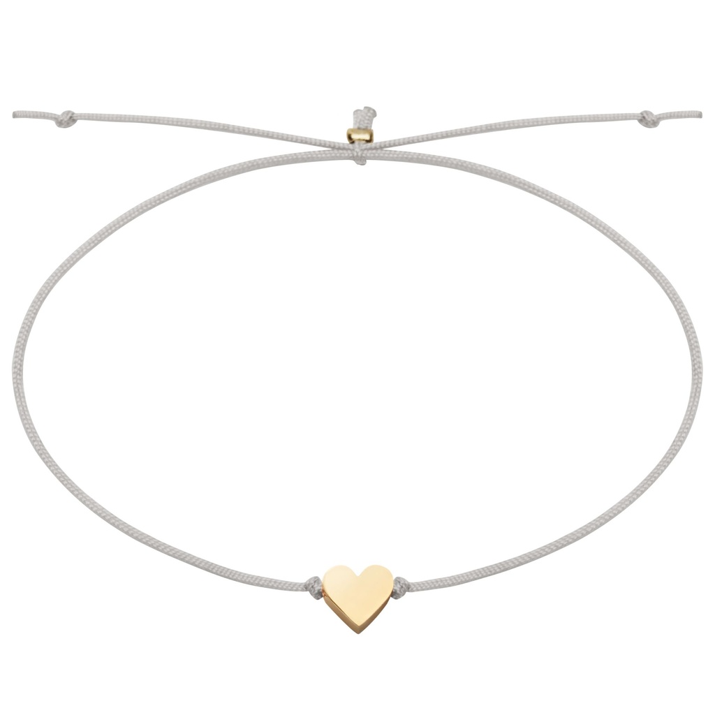 Armband/kordel - "Good wishes"- Collection"  - Herz vergoldet