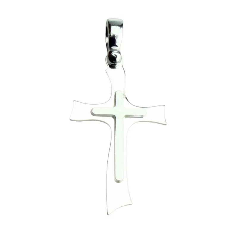 Croix bicolor - argenté 925‰ (20x24mm)