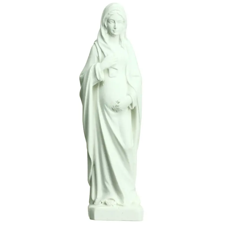 Statue Virgin advent - polyresine/white - 13cm