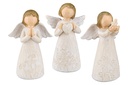 Engel - kunsthars/bloemendesign - 12cm/beige - assorti