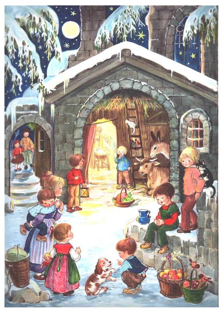 Adventskalender 21x29,7cm in cello/ohne Tekst