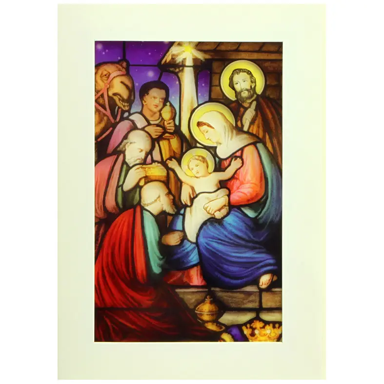 Kerstkaart/vitro-dubbel - Kerstroep - cello+omslag (110x150mm)