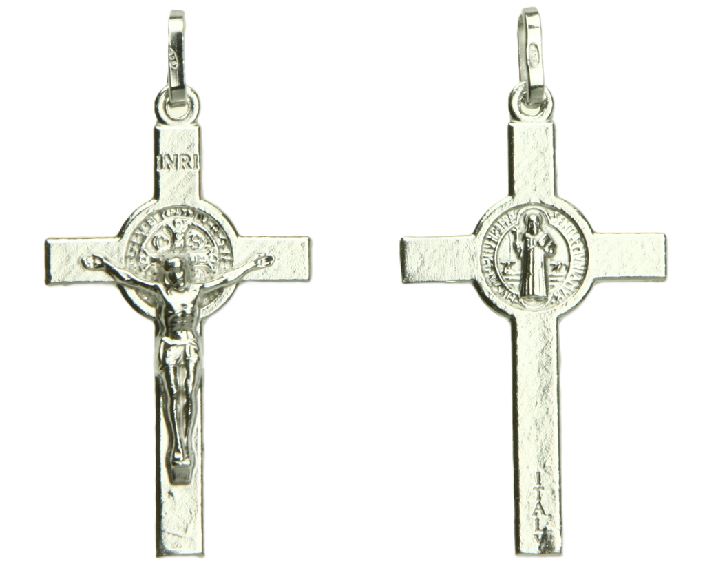 Croix St Benoit - Argent 925‰ (21x37mm)