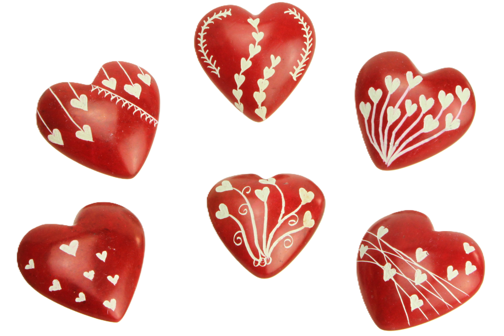 Lot de 12 Coeurs de poche - Maria-Laach - assorti (Ø40mm)