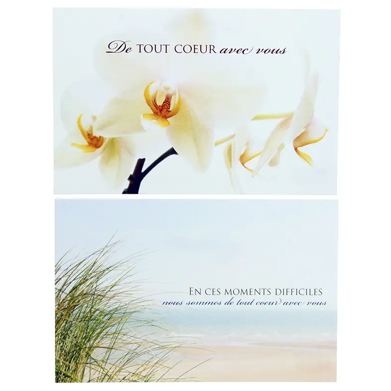 Pochette Condoléances - 2x3 kaarten met omslag
