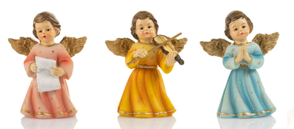 Ange en résine - couleur -assorti (7cm)