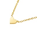 Chaîne plaqué-or - "Love it"- Collection  - Coeur (42+5cm)