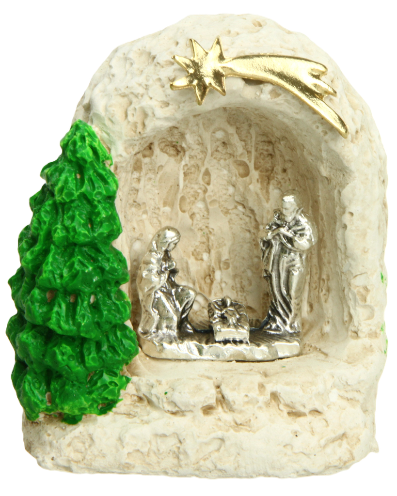 Kerstgroep kunsthars (40x45mm)