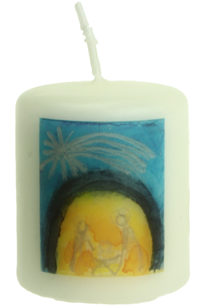 Bougie 'Etoile sur crèche' - Maria-Laach (60/50mm)