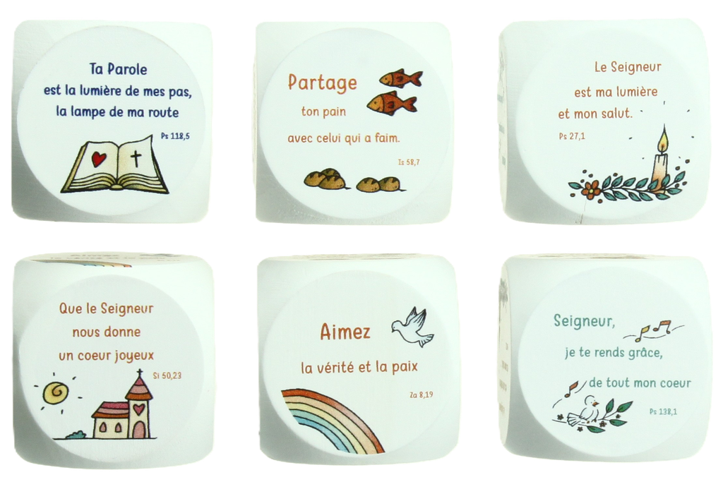 Kinderwürfel Weiss - 39mm/farbig - mod. série A - Lumière