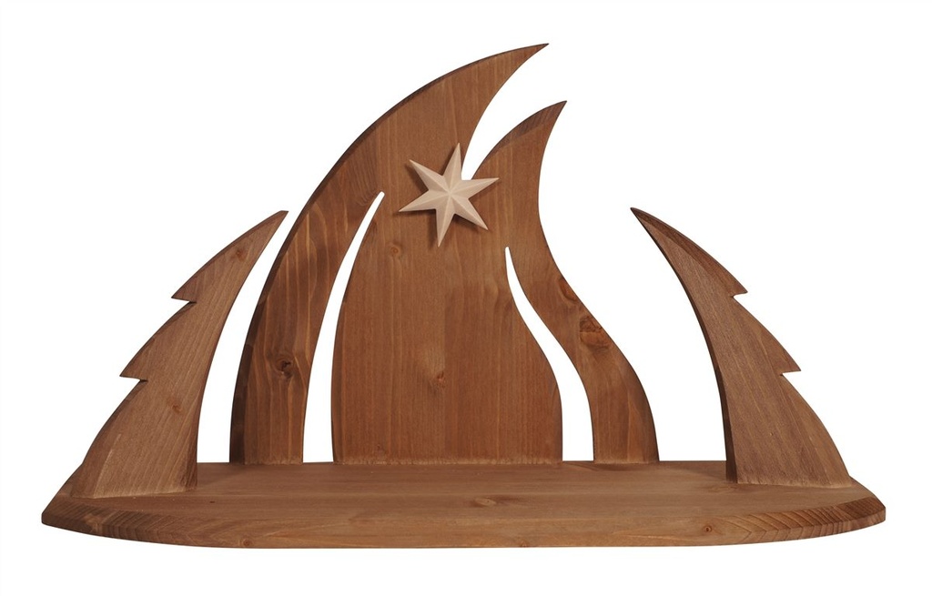 Stal hout voor Kerstfiguren Leonardo - 12cm (40x17x24cm)