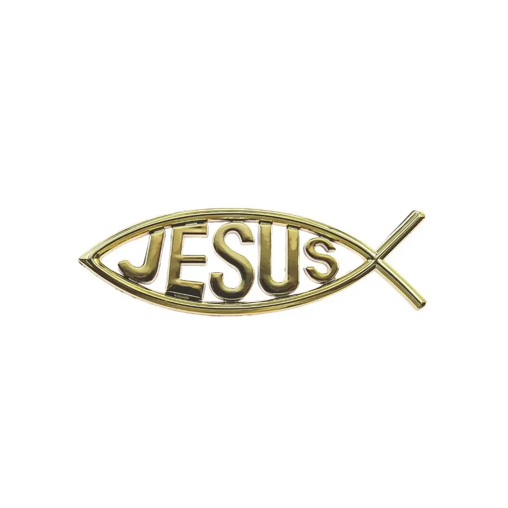 Sticker - Ichtus- métal/doré