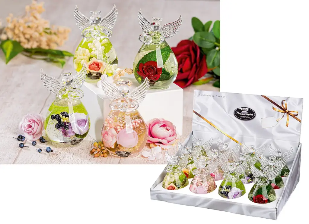 Engel 'Dreamlight' Rose - glas assorti (10,5x60mm) 