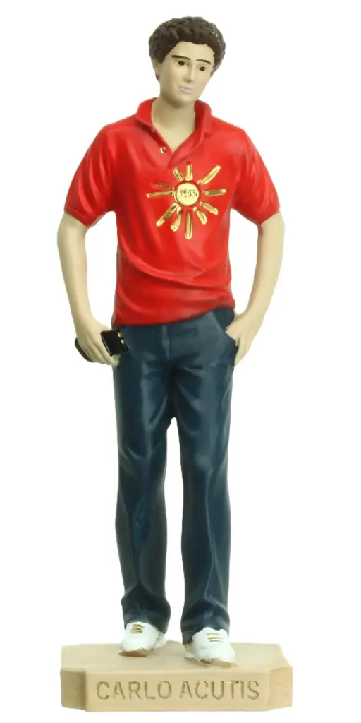 Statue St Acutis - résine/couleur - 20cm