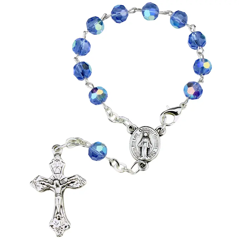 Tientje - imm. cristal/blauw - 6mm