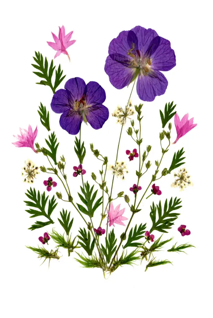 Carte double série 'Fleurs séchées' - model 004 - 10x15cm + envel.