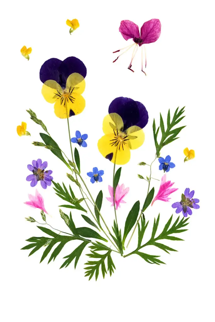 Dubbelkaart serie 'Fleurs séchées' - model 006 - 10x15cm + envel.