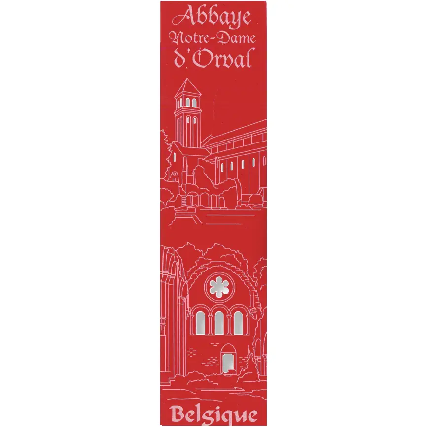 Bladwijzer gelaserd - Abdij Orval - assorti (52,5x210mm)