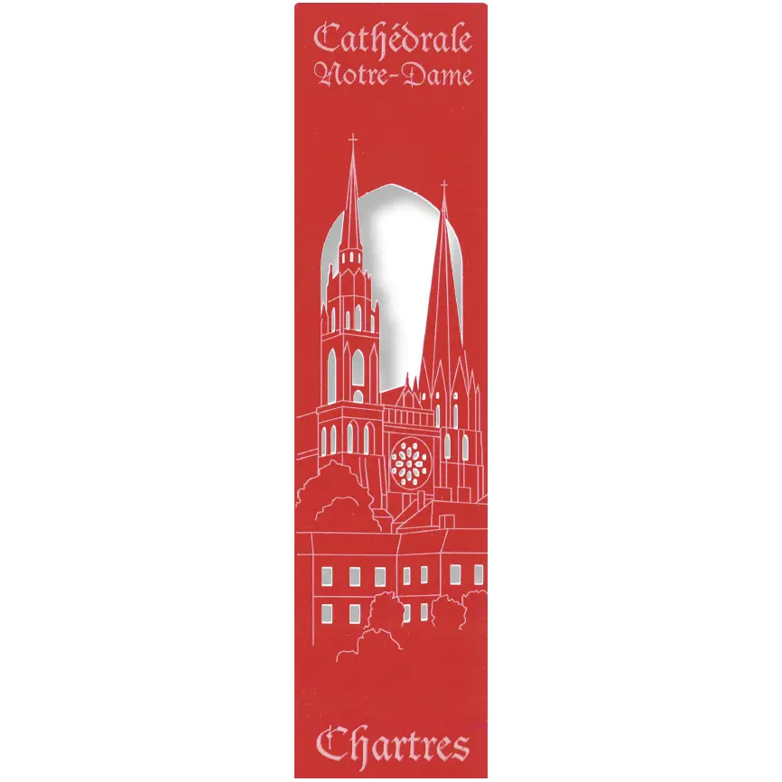 Bladwijzer gelaserd - Kath. Chartres - assorti (52,5x210mm)