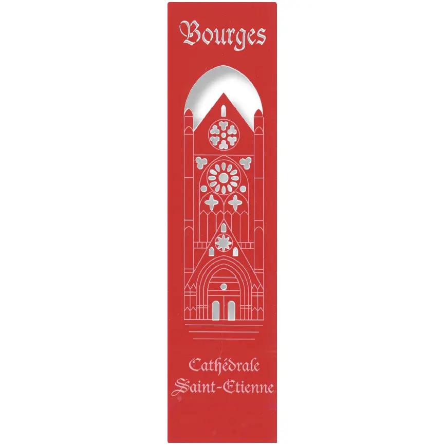 Marque-page découpé - Cath. Bourges - assorti (52,5x210mm)