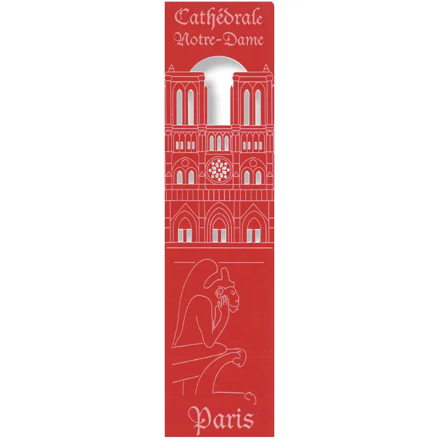 Marque-page découpé - Cath. Notre-Dame Paris - assorti (52,5x210mm)