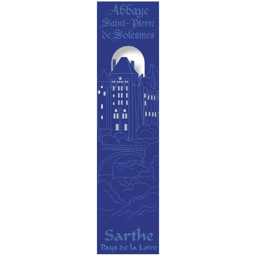 Marque-page découpé - Abbaye Solesmes - assorti (52,5x210mm)