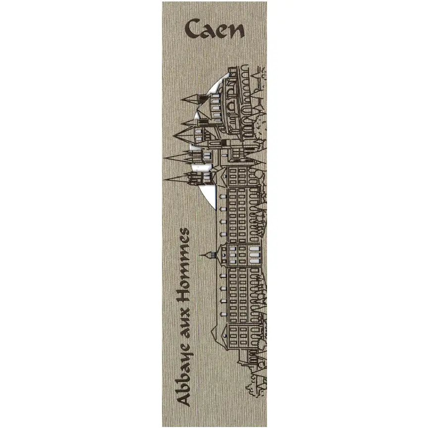Marque-page découpé - Abbaye aux Hommes Caen - assorti (52,5x210mm)