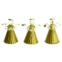 Lot de 6 anges en verre/doré - assorti (45x70mm)