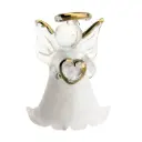 Set von 6 Engeln in Glass/weiss - sortiert (45mm)