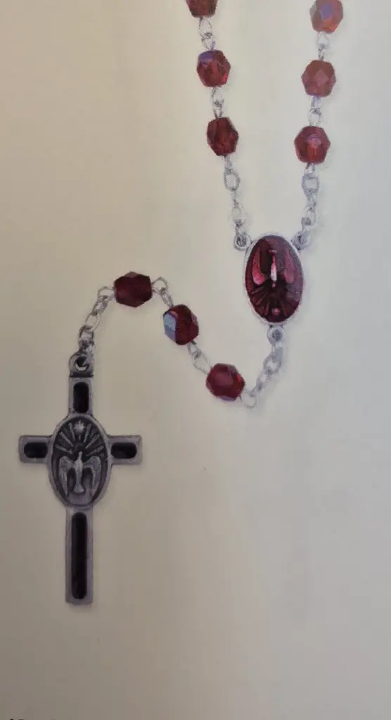 Rosary Holy Spirit - imm. cristal - rood (⌀ 6mm)