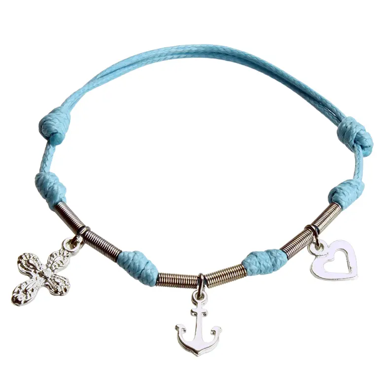 Armband/koord - Geloof/Hoop/Liefde - assorti