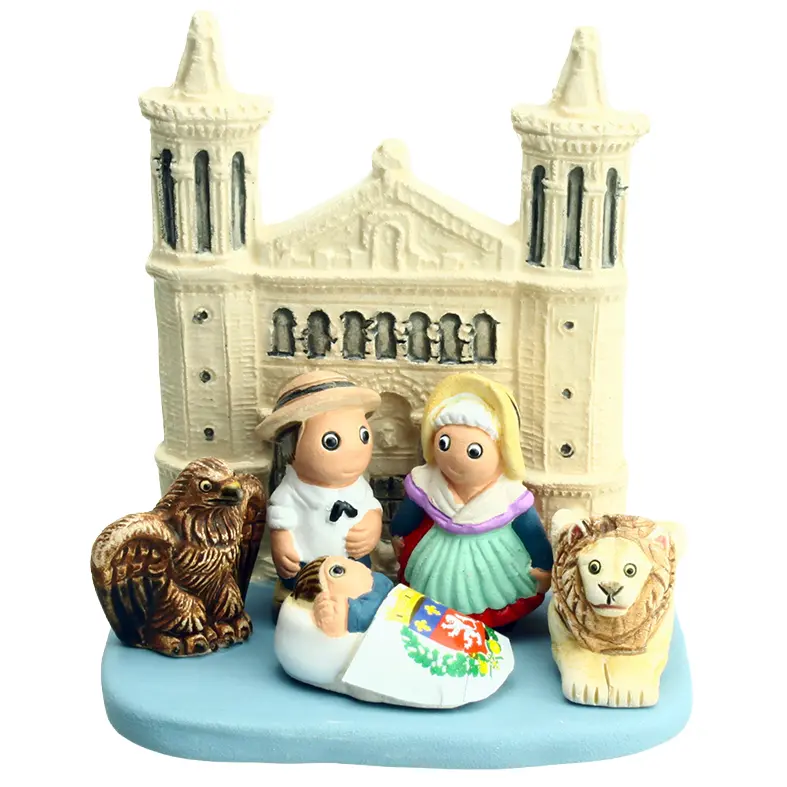 Crèche du monde - France/Lyon - 7x9cm