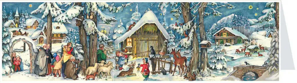 Adventskalender panorama x   cm in cello/zonder tekst