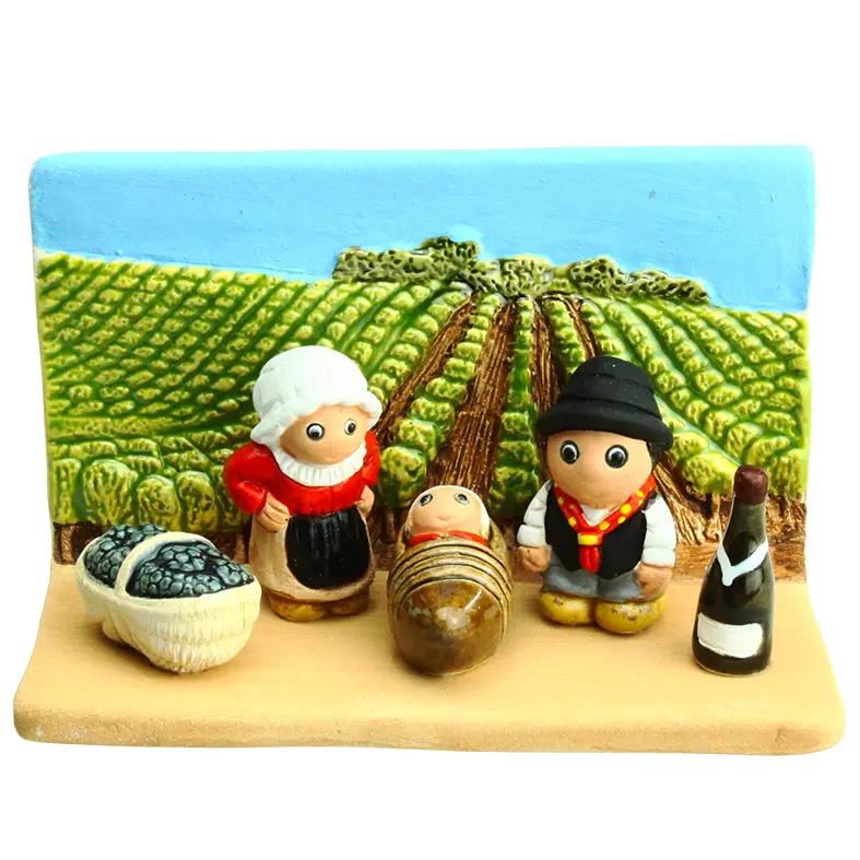 Kerstgroep "Frankrijk/Bordeaux" - 7x9cm